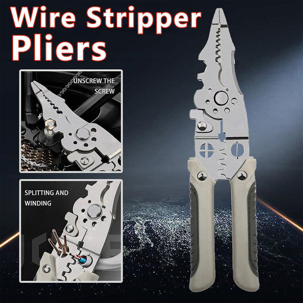 Wire Stripper Pliers Multifunctional Electric Cable Stripper Crimper Cutter DIY