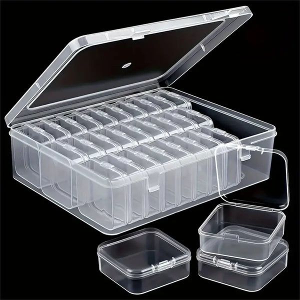 Clear Small Bead Organizers Plastic Storage Cases Jewelry Containers Craft Boxes