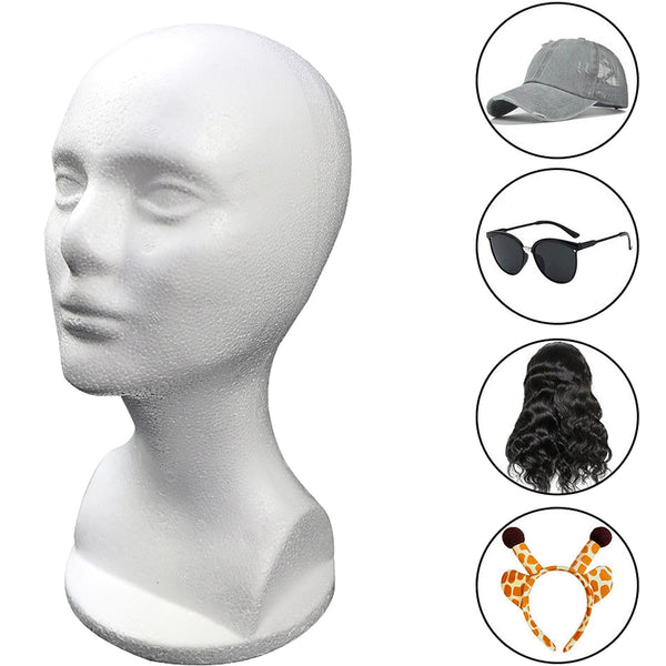 10PCS Female Foam Mannequin Head Wig Hat Display Stand Styrofoam Model