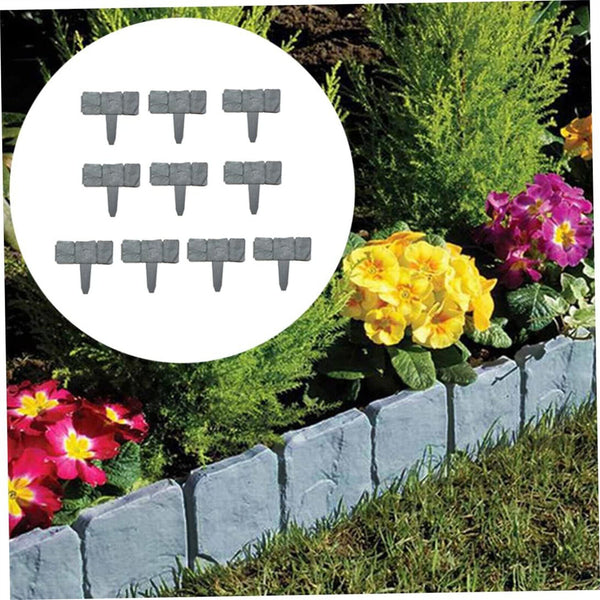 UP 100X Plastic Garden Edging Lawn Yard Plant Flower Grass Fence Border Outdoor