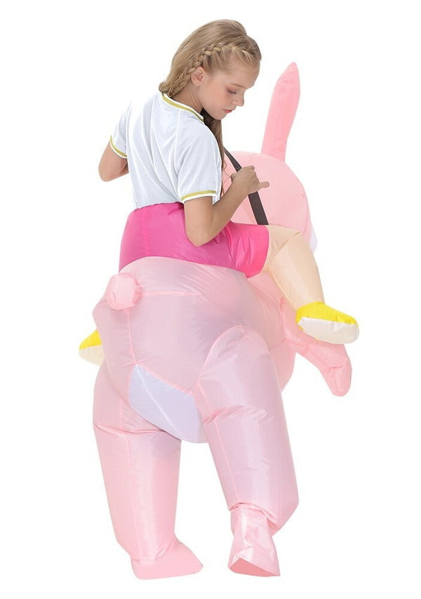 Inflatable Riding Bunny Costume Adult Kids Easter Rabbit Fancy Dress Party Outfit