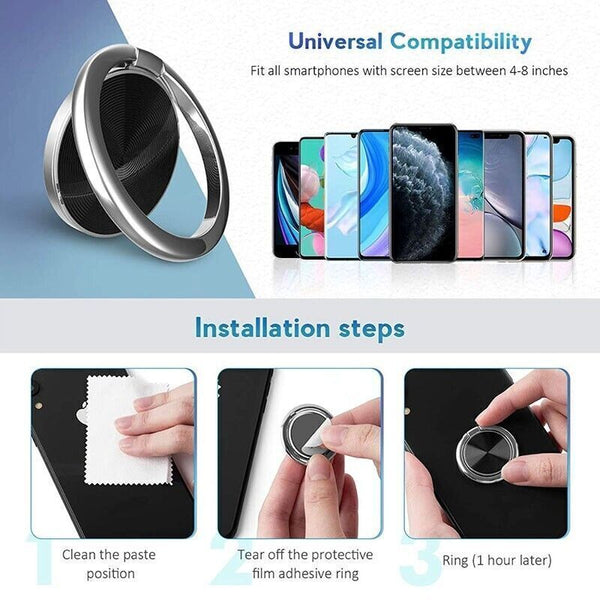 iRing Phone Ring Holder Grip Stand Magnetic Car Mount for Smartphones