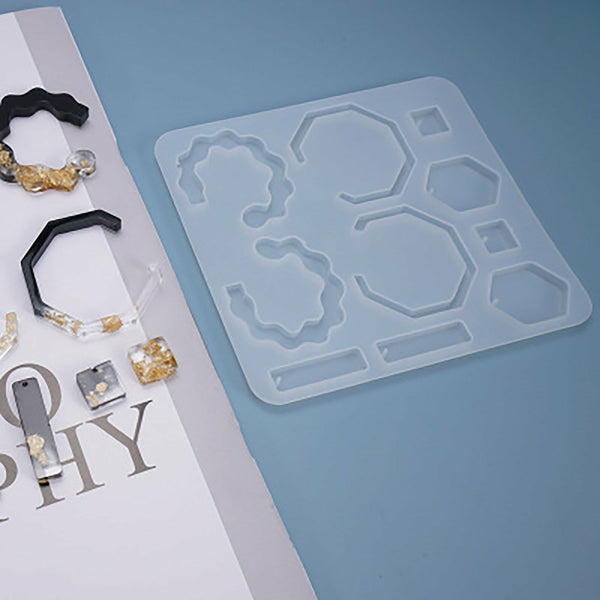 2PCS Silicone Resin Jewellery Mould Set – DIY Earring & Pendant Casting Moulds