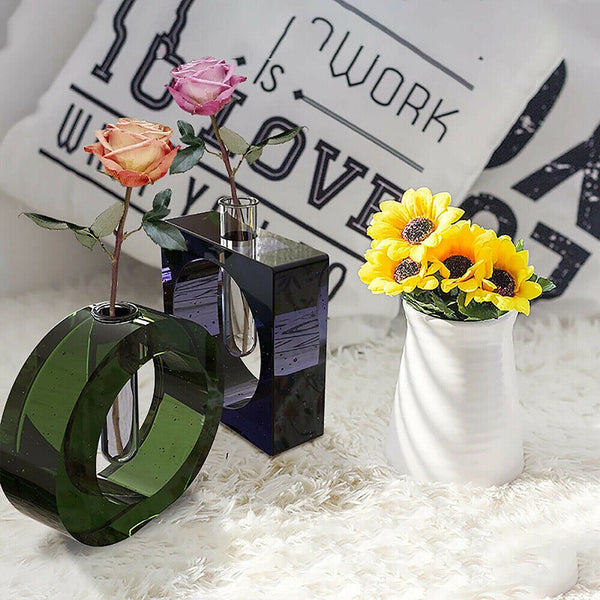 Test Tube Vase Home Decor Silicone Flower Pot Handmade Pot Resin Mold DIY Moulds