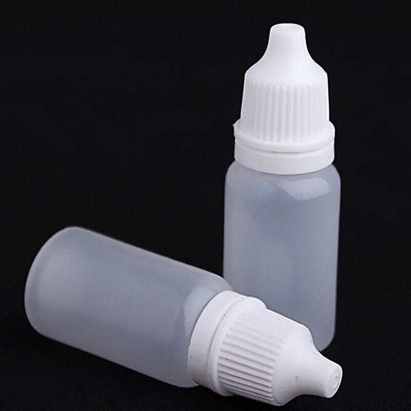 100pcs 5ml Empty Plastic Dropper Bottle Squeezable Drop Liquid Container Clear