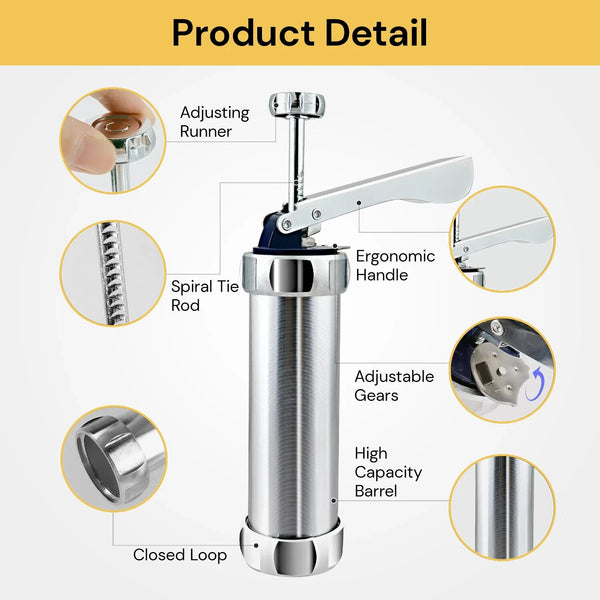 Cookie Biscuit Maker Press Machine Aluminum Material Gun Icing Piping Syringe AU