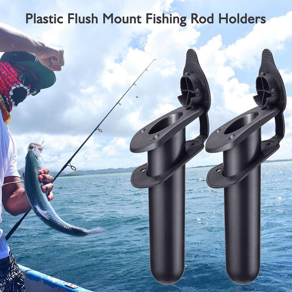 2X With Cap Cover Fishing Boat Rod Holder for Kayak Pole Bracket Flush Mount AU