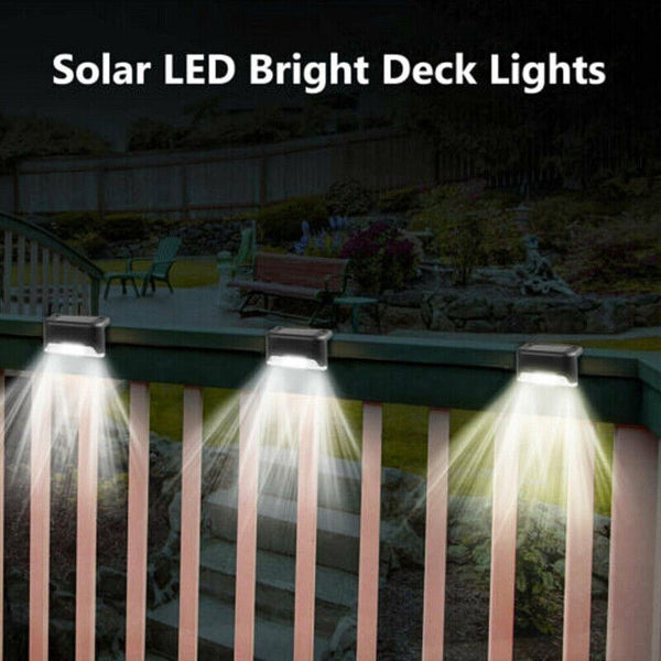 Solar LED Deck Lights Path Garden Patio Pathway Stairs Step Fence Lamp Outdoor