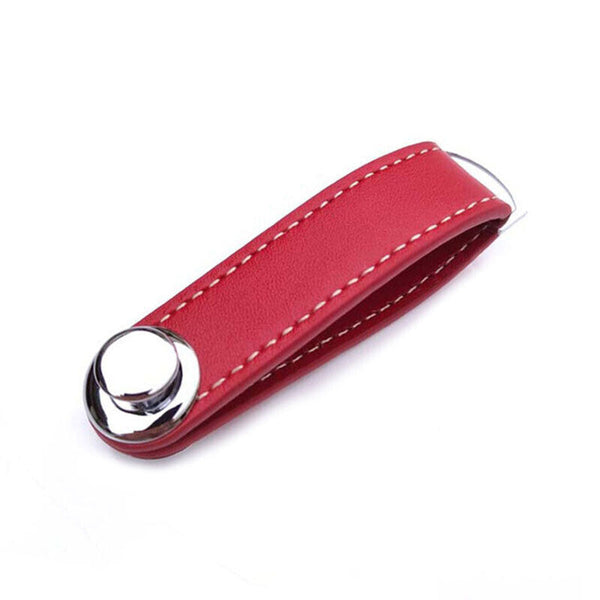 2pcs Leather Smart Keys Holder Organizer Clip Compact Folder Keychain Duration