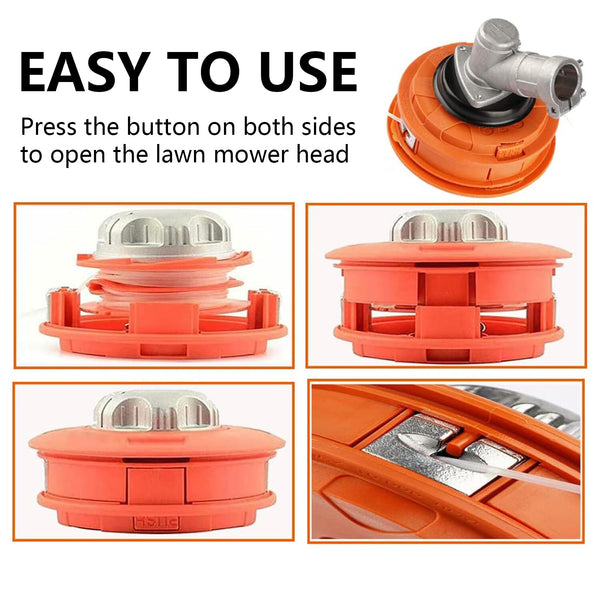 3PCS Bump Feed Trimmer Head Brush Cutter Whipper Snipper Replacement