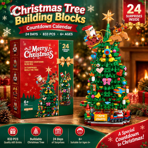 24PCS Advent Calendar 2026 Christmas Tree Building Set Boxes Countdown Block AU