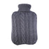 2L Hot Water Bottle with Knitted Cover Winter Warm Rubber Heat Bag