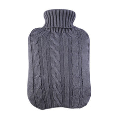 2L Hot Water Bottle with Knitted Cover Winter Warm Rubber Heat Bag