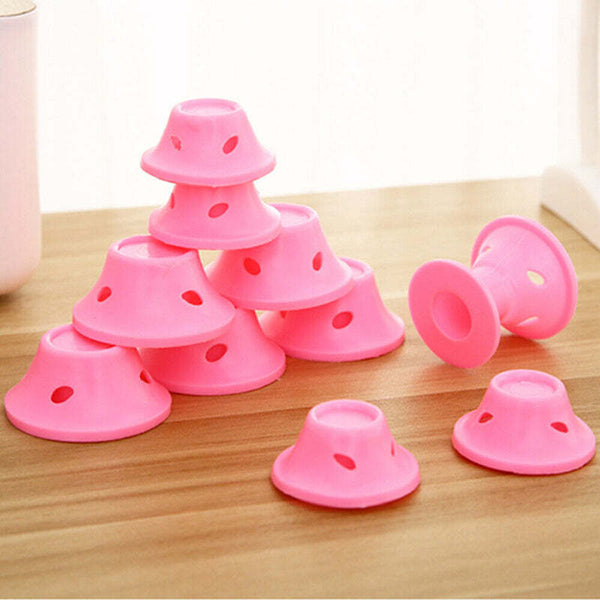 10PCS No Heat Hair Curlers Clip DIY Magic Silicone Soft Rollers Care Heatless AU