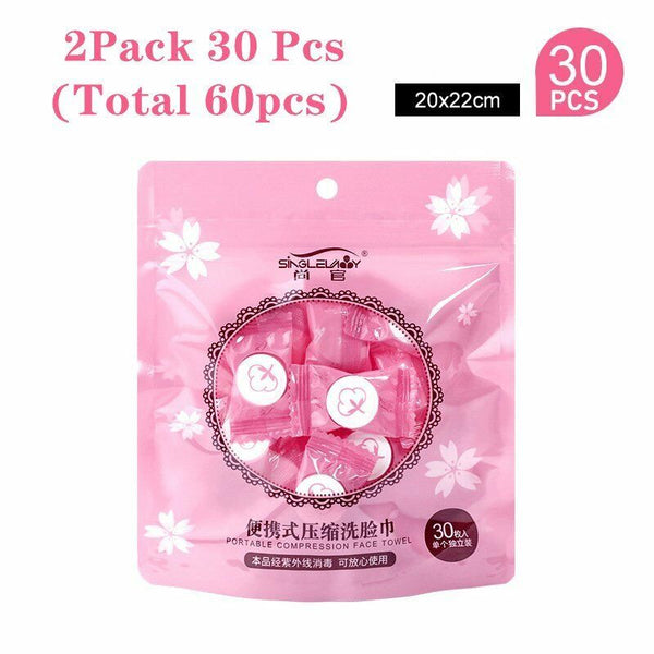 UP 100PCS Disposable Cotton Compressed Washcloth Face Towel Wet Wipe travel AU