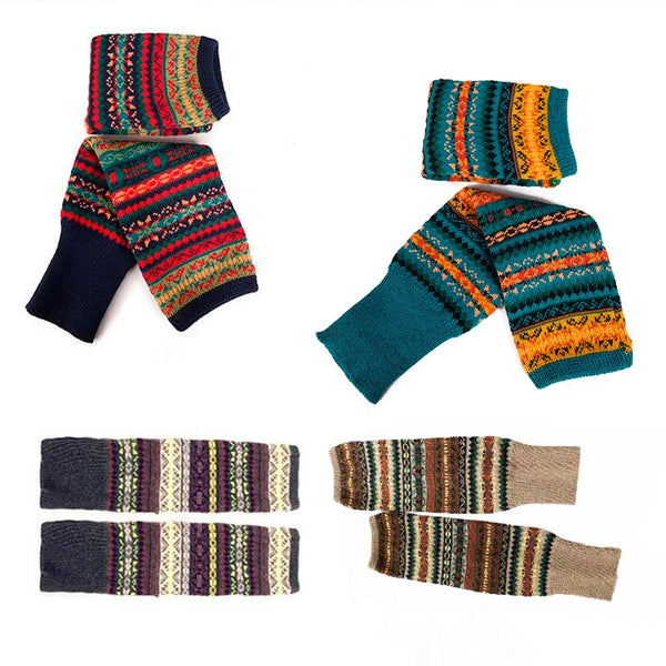 Women’s Winter Knit Leg Warmers – Soft Knee High Boot Socks