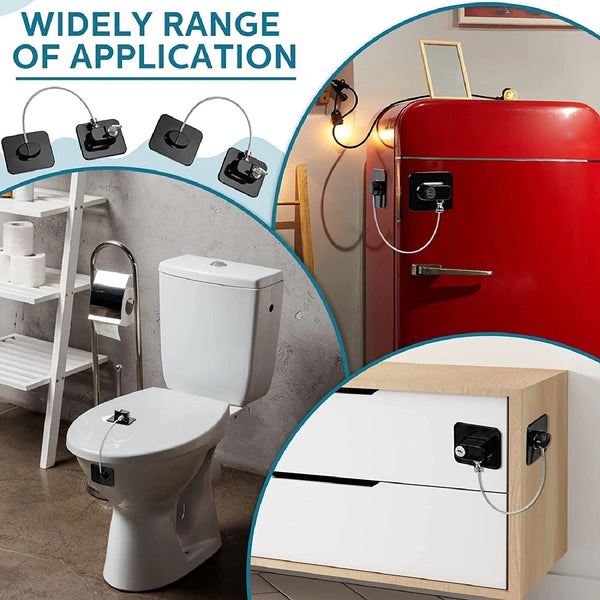 Refrigerator Lock with Keys Fridge Cabinet Child Safety Lock Childproof Lock AU