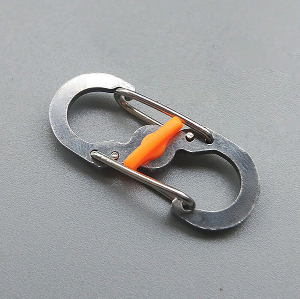 2PCS Stainless Steel Carabiner Keychain Clip Key Ring Snap Spring Hook New AU