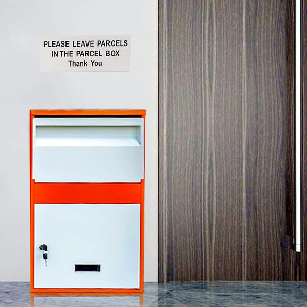 1/2/5/10X Please Leave Parcels in the Parcel Box Sign Plaque Mail Letter Mailbox