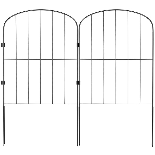 10 Pack Decorative Garden Fence Panels 24in Outdoor Metal Border Fencing