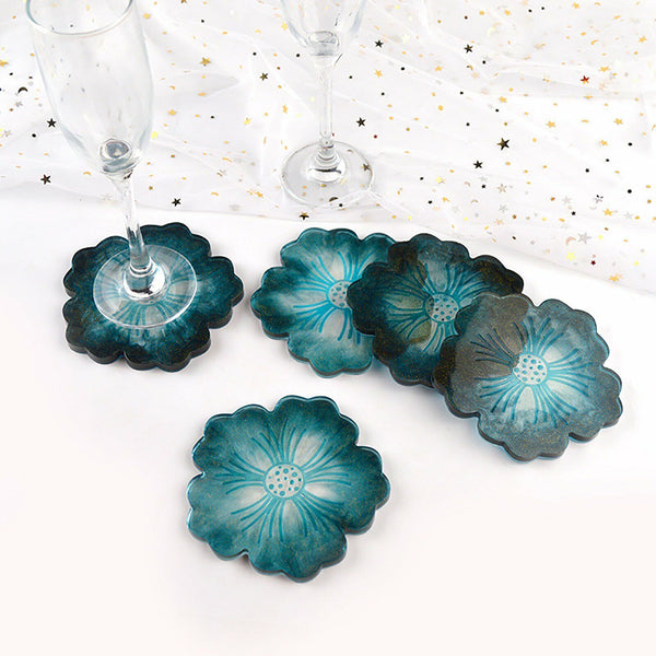 Silicone Flower Coaster Pad Coaster Resin Casting Mold Epoxy Mould Silicone