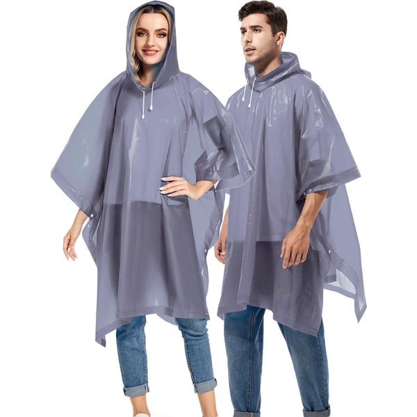 Plus Unisex Men Waterproof Raincoat Hooded Poncho Cape Outdoor Rain Cloak Jacket