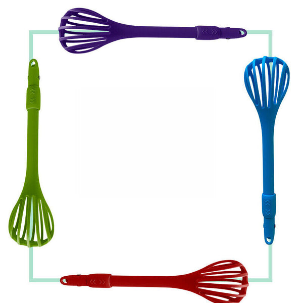 Multifunction Egg Beater Rotary Kitchen Food Tongs Whisk Mixer Egg Mixer Tool
