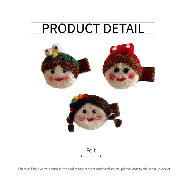 Simple Cartoon Girl Hairpin Cute Styling Hair Accessories for Kids Fashion Gift