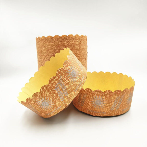 100PCS  High Temperature Kraft Paper Bread Cupcake Holder Resistant Paper Cup