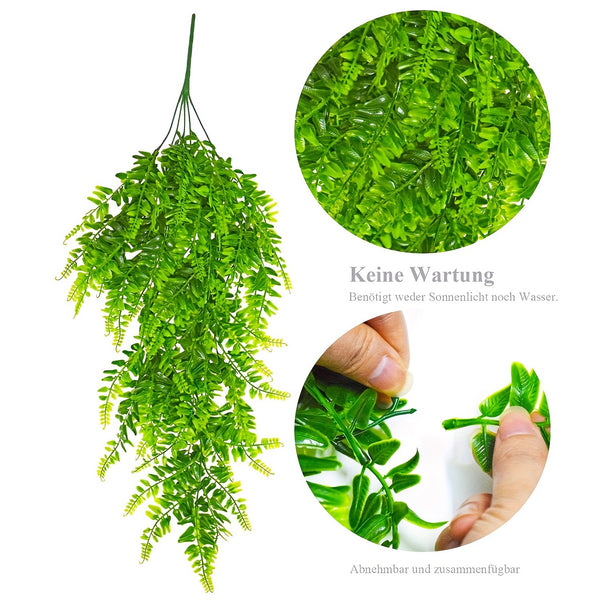 2pcs Artificial Ivy Hanging Vine Garland | Fake Trailing Plants for Home Garden Decor
