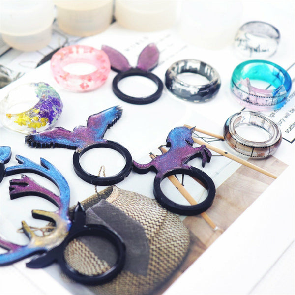 Ring Silicone Pendant Mold Jewellry Making Resin Mould Epoxy Casting Craft DIY A
