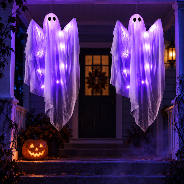 Hanging LED ghost full product view