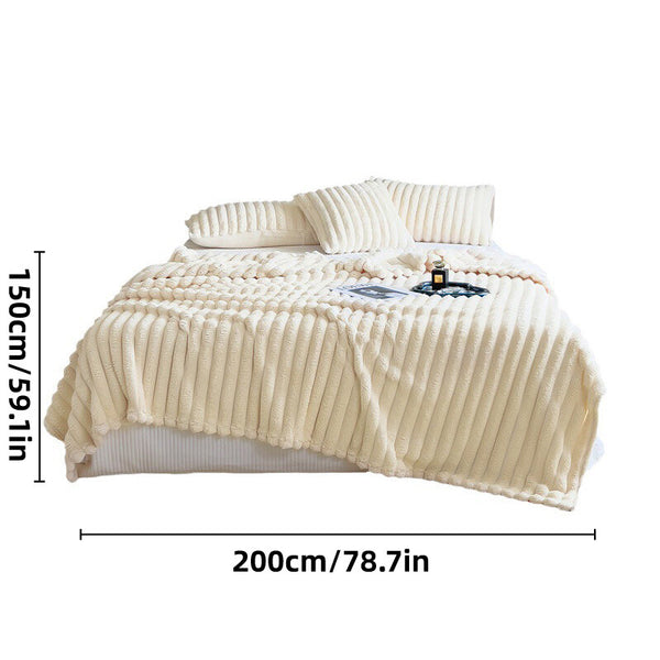 Plush Throw Blanket Soft Warm Sofa Bed Blanket for All Seasons