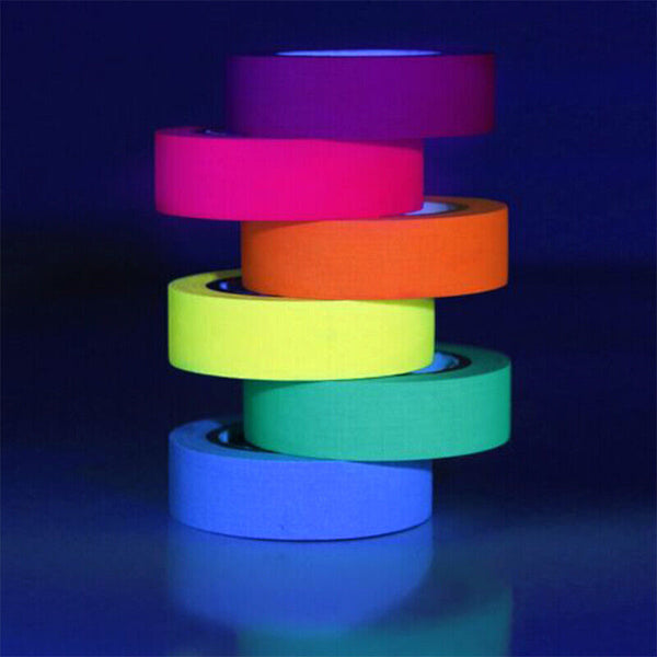 6X Luminous Fluorescent Tape Glow In The Dark Night Self-adhesive Safety Sticker