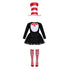 Kids The Cat in The Hat Cosplay Dr.Seuss Costume Cat Outfit Set Girls TUTU Dress