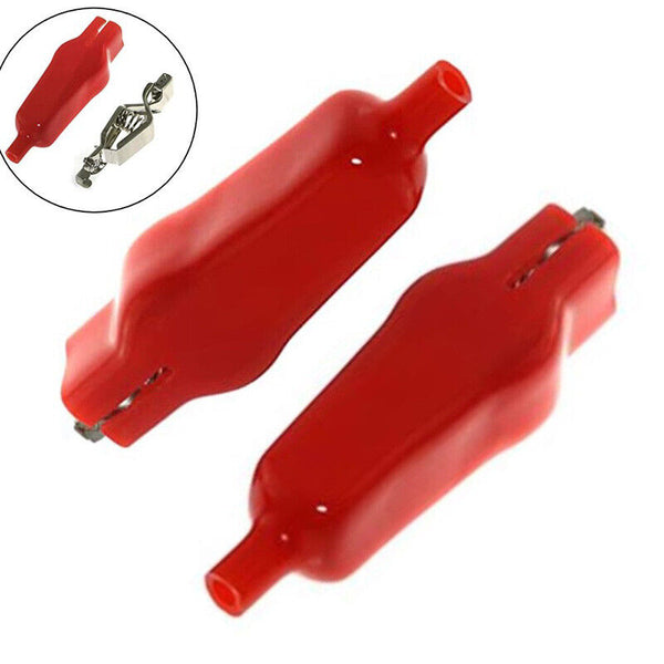 20x For Electrical Jumper Wire Clamp Voltage-Test Clip Sheathed Alligator Clip