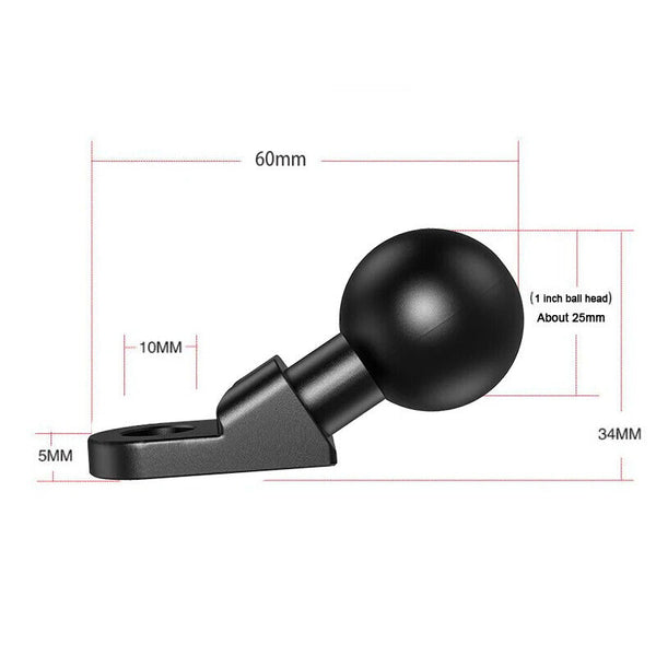 Mirror Mount Base 10mm Hole Ball Handlebar Mount for GPS Cell Phone