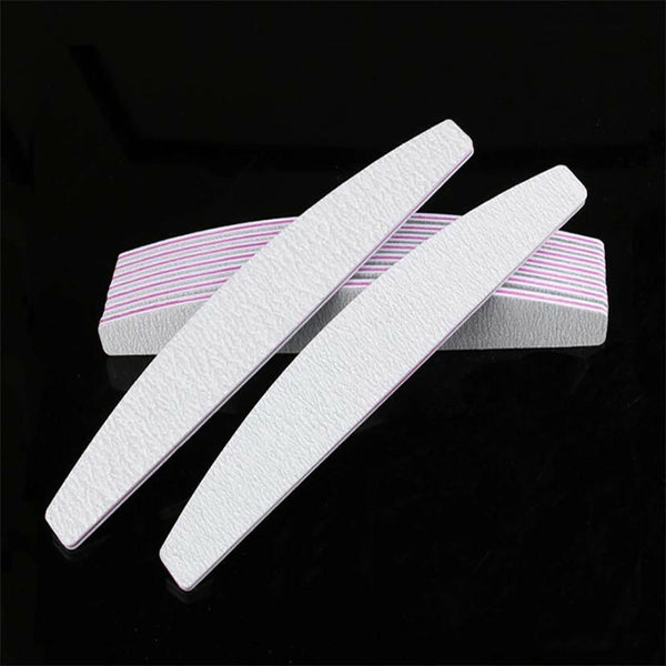 5-200X Nail Files Double Sided 100/180 Grit Professional Manicure Pedicure Acry