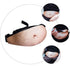 Funny beer belly bum bag with hairy dad bod print