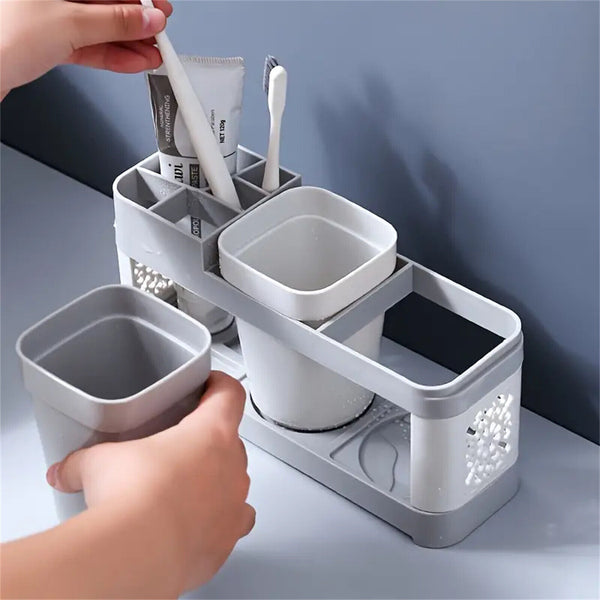 Multifunctional Toothbrush Holder Handfree Automatic Toothpaste Dispenser Set AU