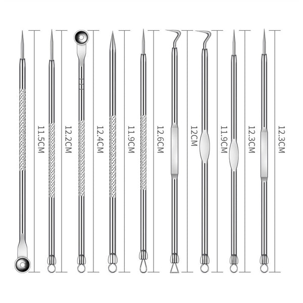 Blackhead Remover Tool Pimple Blemish Popper Comedone Acne Cleaner Kit Clip