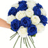 24PCS Artificial Rose Flowers Long Stem Silk Bouquet Wedding Home Decor