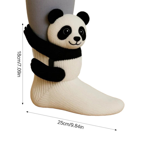 Pair of 3D animal socks as a novelty Christmas gift