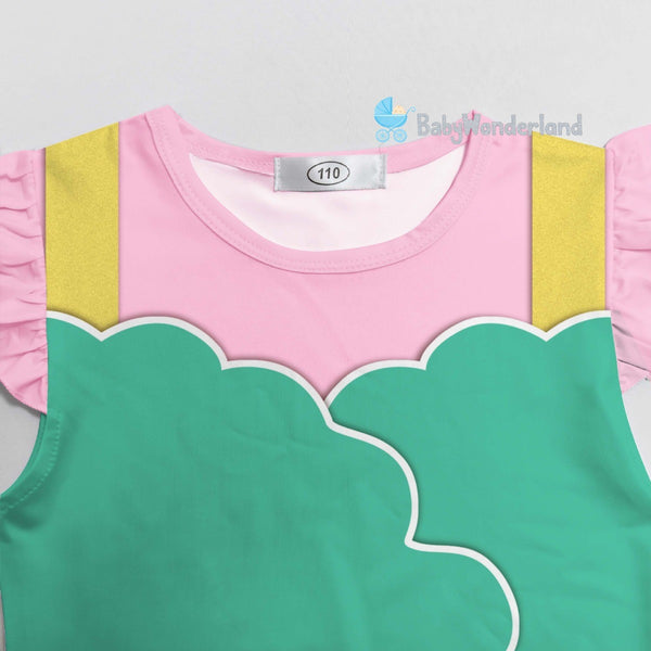 Girls Unicorn Academy Dress Pants Costume Set Cosplay Book Week Party Halloween