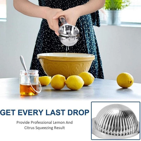 2pcs Stainless Steel Lemon Squeezer | Heavy Duty Manual Citrus Juicer Press