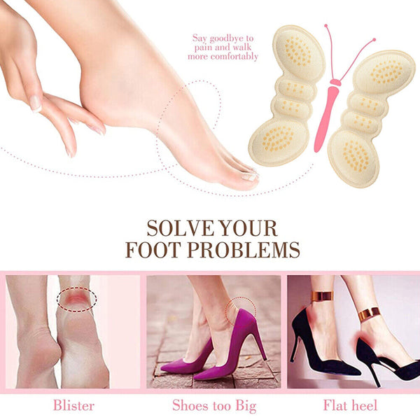 2 Pairs Heel Insole Heel Protectors Heel Pads Shoe Liner Shoe Inserts Heel Grip