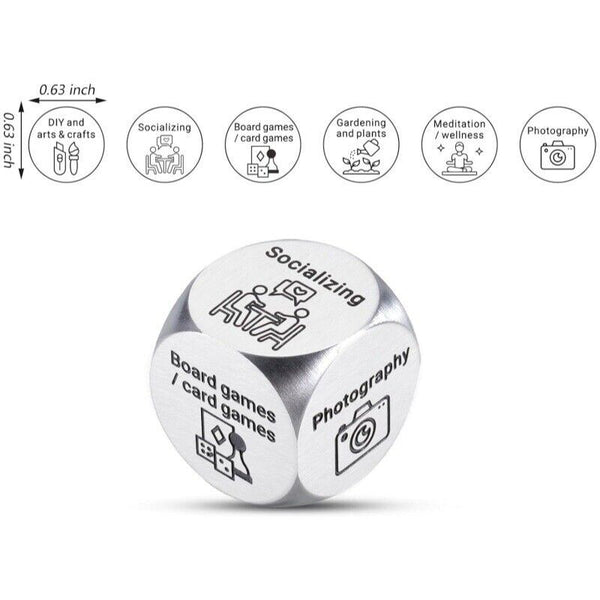 Steel Food Decision Dice Couple Gifts Date Night Anniversary Decider Game