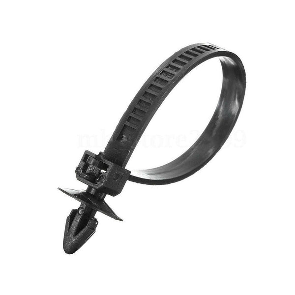 120pcs Push Mount Winged Cable Wire Ties Car Chassis Zip Tie Nylon Fixing Strap