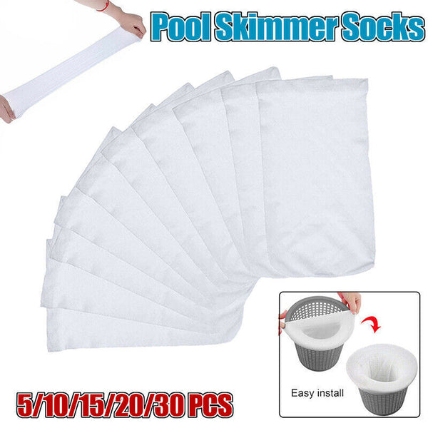 5-30PCS Swimming Pool Skimmer Socks Baskets Skimmers Net Filter Storage Bag AU