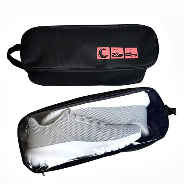 Waterproof Portable Shoe Bags Case Travel Sports Storage Tote View Window Bags